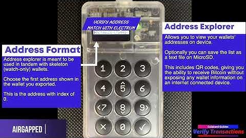 17. How to Check Deposit Address & Verify Transactions with COLDCARD USB and AirGap Address Explorer