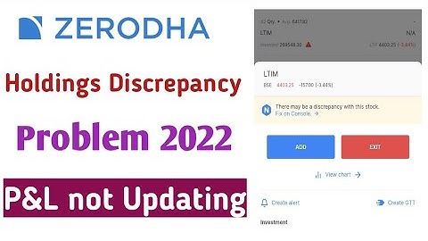 Solve Discrepancy Problem in Zerodha kite||Shares not showing Problem||Profit & loss not updating