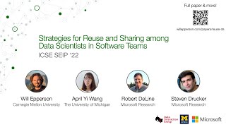 Strategies for Reuse and Sharing among Data Scientists in Software Teams [ICSE 22]