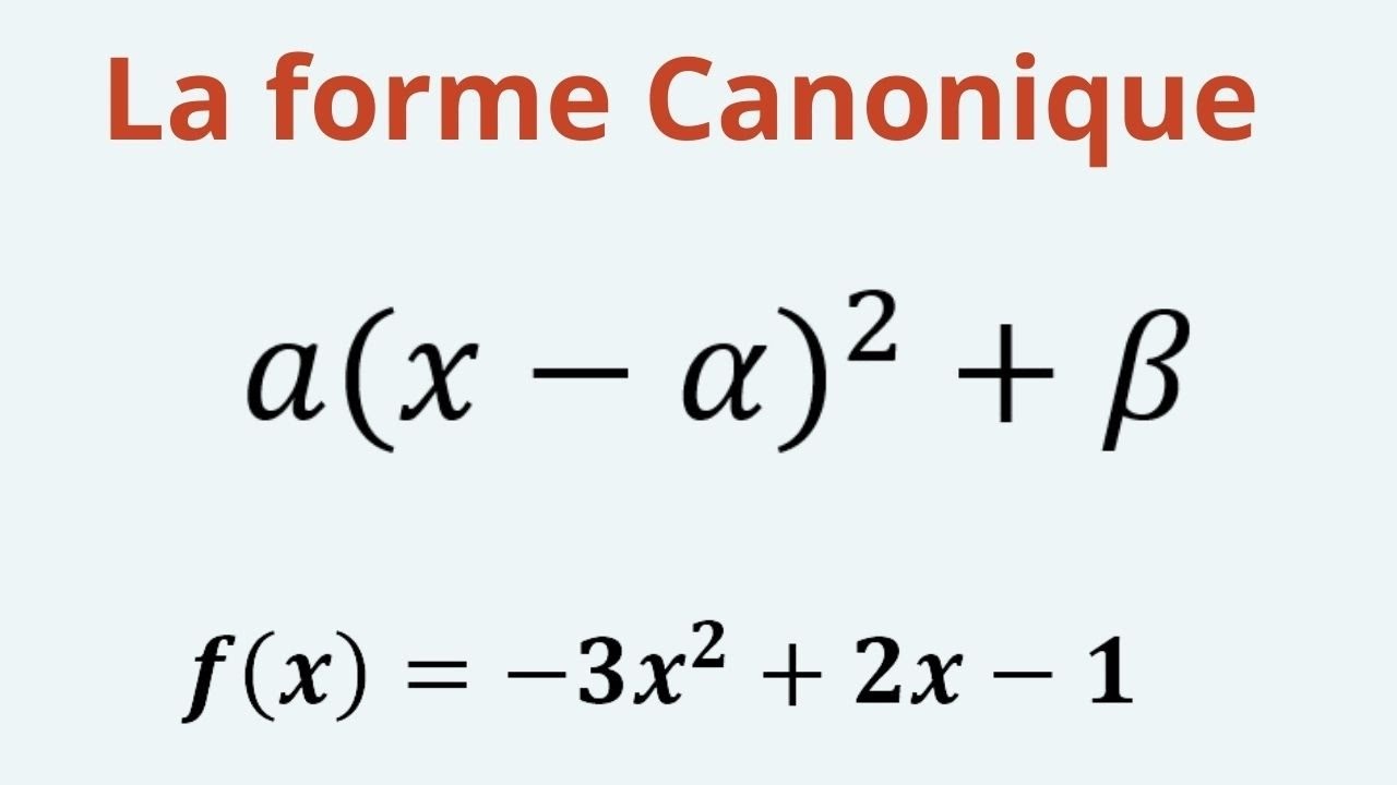 Forme canonique