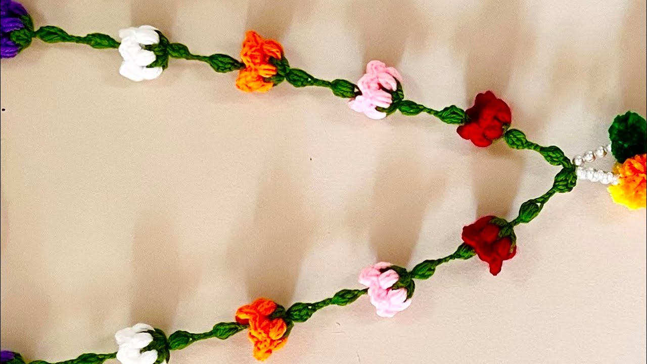#Crochet Mala Garland  Easy Crochet Garland  क्रोशिया की माला