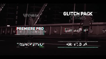 Glitch titles Premiere Pro Templates