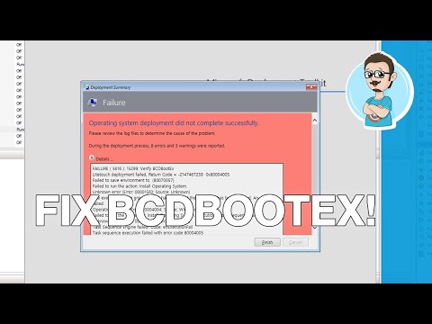 Fix Failure (5616): 15299: Verify BCDBootEx | Windows 10 ADK 2004!