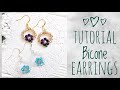 Мастер-класс: Серьги с цветочками из биконусов | Tutorial - Bicone earrings