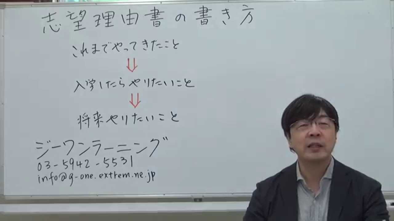 大学院入試 志望理由書の書き方 Youtube