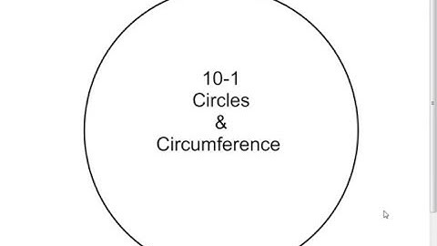 10-1 Circles & Circumference Lesson