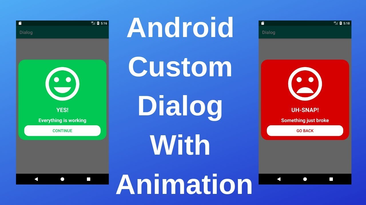 Android Custom Dialog With Animation - Coding Demos