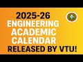 ENGINEERING ACADEMIC YEAR 2025-26|TIME TABLE RELEASED|VTU|COMMENCEMENT OF CLASS