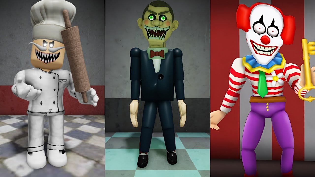 RUN FROM PAPA PIZZA, EPIC CHOPPER'S CARNIVAL BREAKOUT, RUN FROM MR FUNNY ROBLOX OBBY