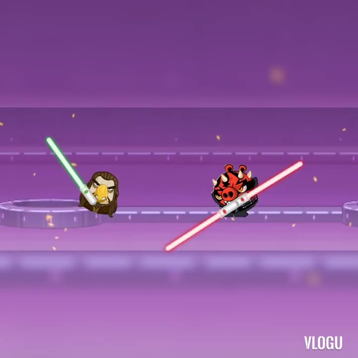 angry birds star Wars Darth maul vs obi Wan end qui Gon
