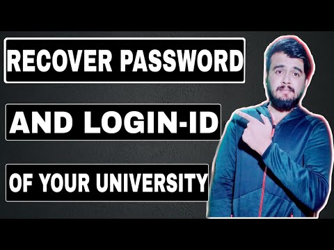 BAMU University Password Recovery | How to recover login id and password of your University.