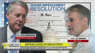 House Republicans Introduce Articles Of Impeachment Against Rod Rosenstein