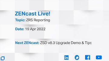 ZENcast Live! ZENworks Reporting Server Install and Config