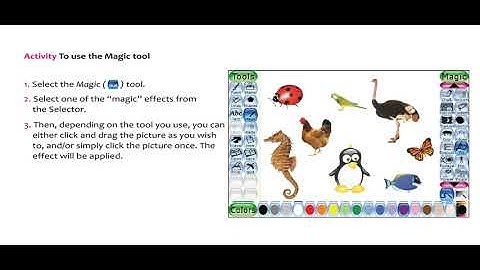 Activity 2.7.8: To use the Magic Tool in Tux Paint