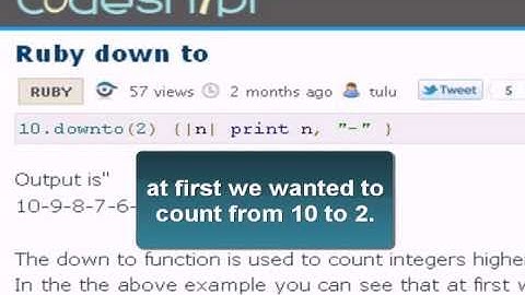 Ruby Tutorial: Ruby down to