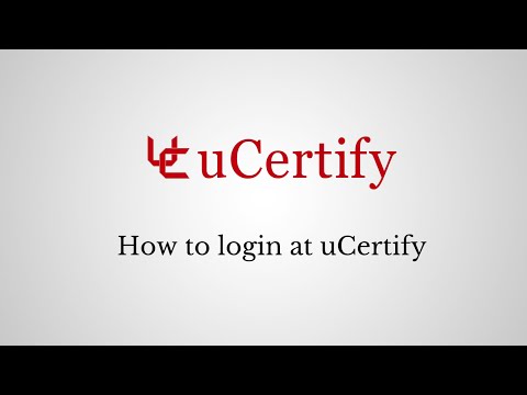 How to login at uCertify