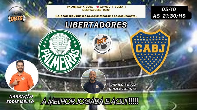 Assistir Palmeiras x Boca Juniors ao vivo 05/10/2023 Grátis