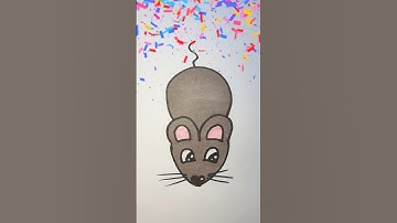 How to draw a mouse easy | Step by step Drawing for kids🐭