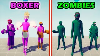 BOXER TEAM vs ZOMBIES TEAM - Totally Accurate Battle Simulator | TABS