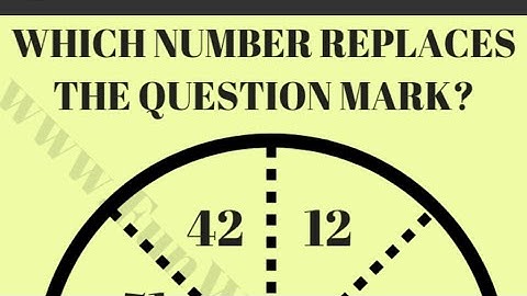 Which Number replaces the question mark?