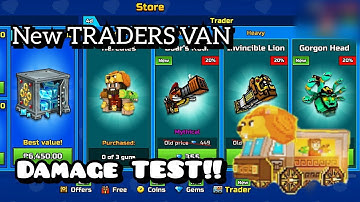New Olympian TRADERS VAN DAMAGE TEST!! ( Boars Roar, Gorgon Head & Invincible Lion ) Pixel Gun 3D