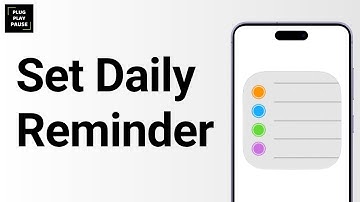 How to set a daily reminder on iPhone ?