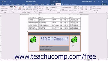 Word 2016 Tutorial Merging and Splitting Cells Microsoft Training