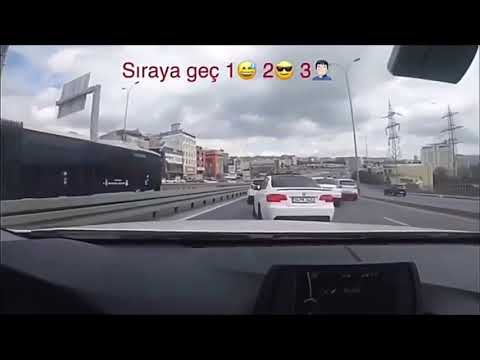 MEGANE BMW MERCEDES DİP DİBE MAKAS ŞHOW AZRAİLLE BURUN BURUNA
