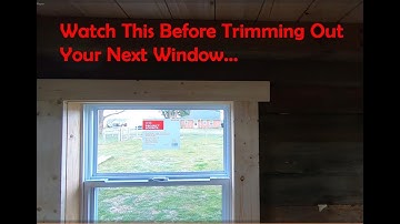 The BEST Way to Trim The Interior of Windows.. Tiny  Log Cabin Build Part 30