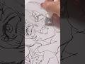 【アクリル画メイキング】ラフだけデジタルで、キャンバスにトレースして描いてます🎨#art #drawing #イラスト #イラストメイキング