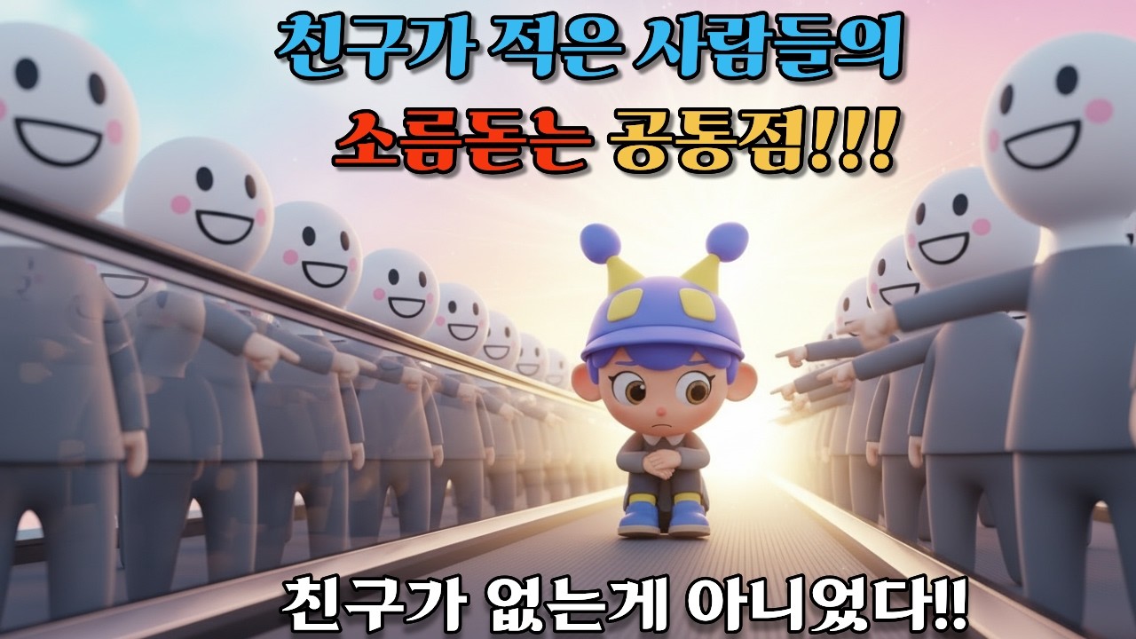 친구가 없는 게 아니라, 아무나 안 만나는 겁니다