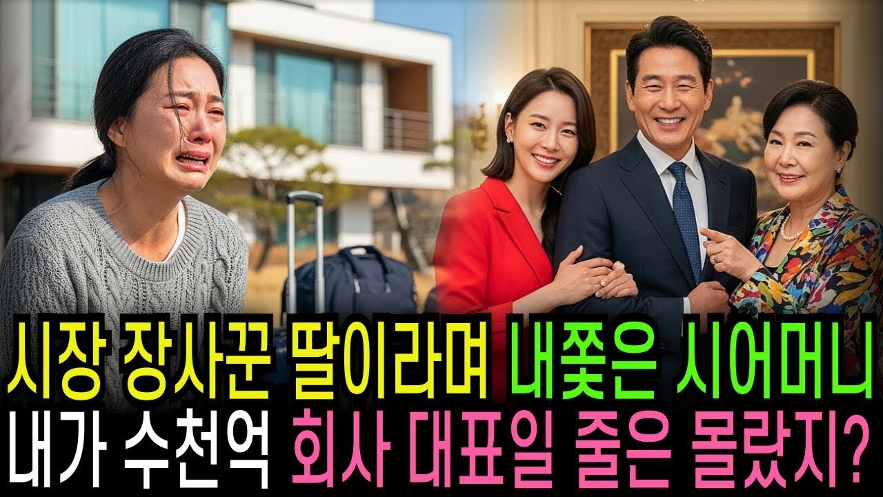 시장 장사꾼 집안 이라며 내쫓은 시어머니 내가 수천억 회사 대표일 줄은 몰랐겠지