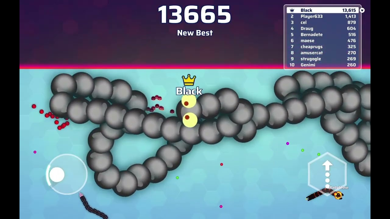 Playing snake io New high score ;)