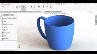 How to make a  MUG in Solidworks | associate surfacing | screws storm tutorials