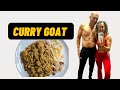 Caribbean Curry Goat Rice &amp; Peas under 500 calories, high protein macro friendly