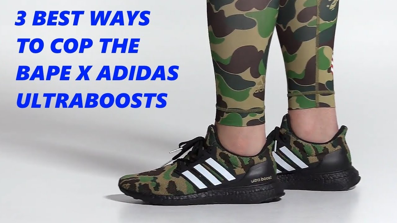 How To Cop Adidas Ultraboost Bape Shoes - YouTube