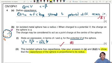 19.1e Ex2 ON10 P41 Q4 Twee geladen bollen | A2 Capaciteit | Cambridge A Level 9702 Natuurkunde