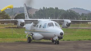 Acionamento e Decolagem de um Mitsubishi MU-2B-60 ''Marquise'' no Aeroporto de Muriaé