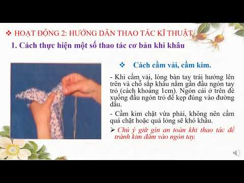 Môn Kĩ Thuật: Khâu thường - Năm học 2021-2022