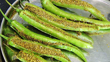 सांडगी मिर्ची | Sandgi Mirchi Recipe | Stuffed Dried Chili | madhurasrecipe