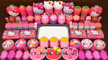 PINK Slime! Mixing Random into GLOSSY Slime #178