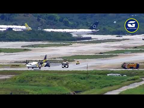 ATR da VOEPASS realiza pouso com pane hidráulica em Guarulhos