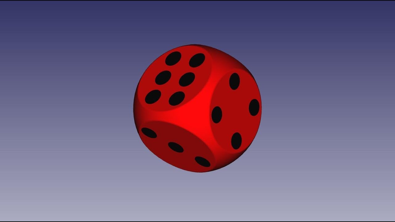 Curso / Tutorial de FreeCAD - Capitulo 1/27 - Ejercicio - Dado para juegos de azar (1ª Parte)