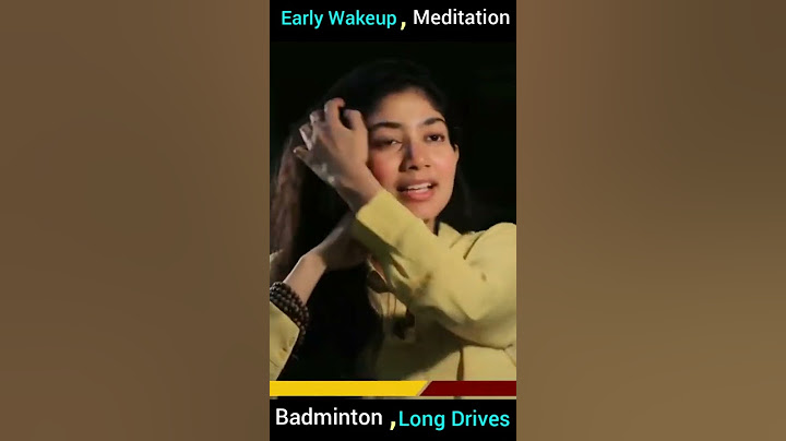 Sai Pallavi Daily Routine In her Words