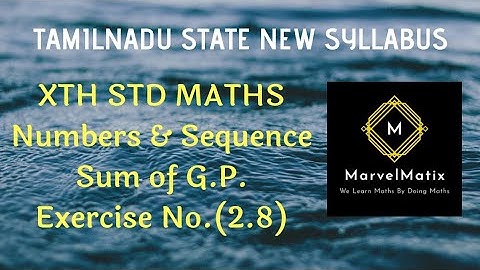 10th Maths Exercise 2.8 Solutions Questions (1 to 10) #TNMathsexercise2.8 #marvelmatixacademyclass10