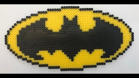 The making of the Batman logo with Perler beads