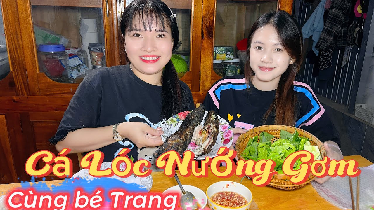 Cá Lóc Nướng Gơm Cuốn Bánh Tráng Thưởng Thức  Cá Thơm Mùi Đặc Biệt Mồi Bén#nauan 
