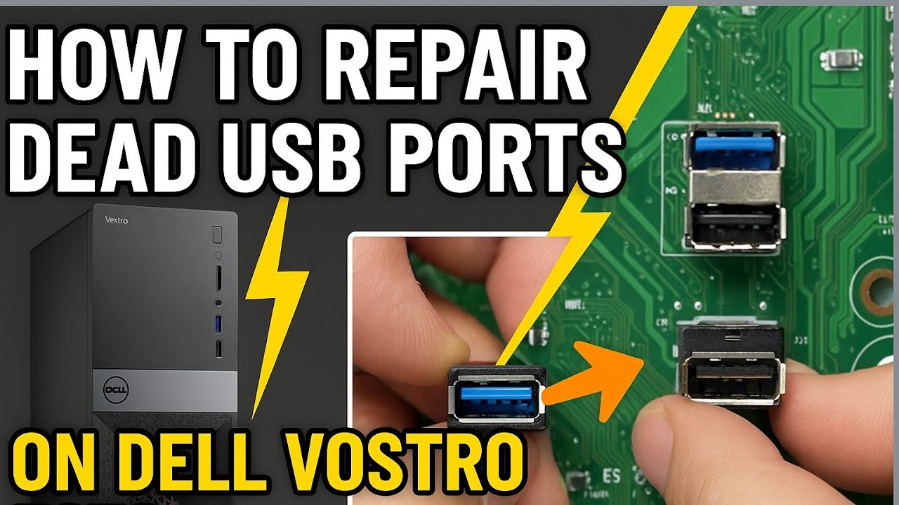 Dead Usb How to Repair Dead USB Ports on Dell Vostro 3670 - YouTube
