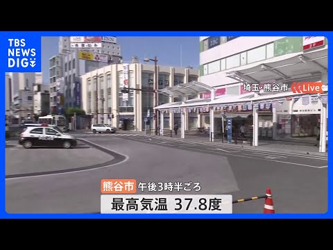 37.8℃まで上昇 埼玉・熊谷市から中継 「暑いのには慣れてるつもり