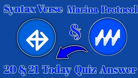 Syntax verse general today quiz 2021 November|Marina protocol today 20&21 November quiz answer